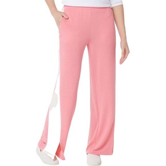 NWT PEACE LOVE WORLD JERSEY KNIT LOUNGE PANTS PINK PS (PETITE SMALL)